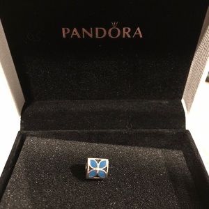 Authentic Pandora Blue Flower Charm!